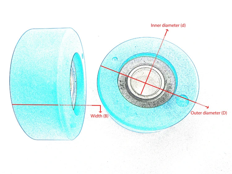 Manufacturer Red Bearings 6204 PU Cheap Escalator Step Roller